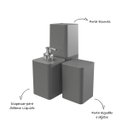 Ver imagem 2 de Kit Banheiro com Porta Algodão Escovas e Sabonete Líquido - Stolf