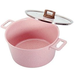 Conjunto de Panelas 16 Pçs Indução Revestimento em Granito Antiaderente Cor Rosa Cooklover - 7