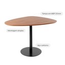Ver imagem 4 de Mesa de Jantar Orgânica para 4 Lugares Kalyx 122 Cm - Preto C/ Canella