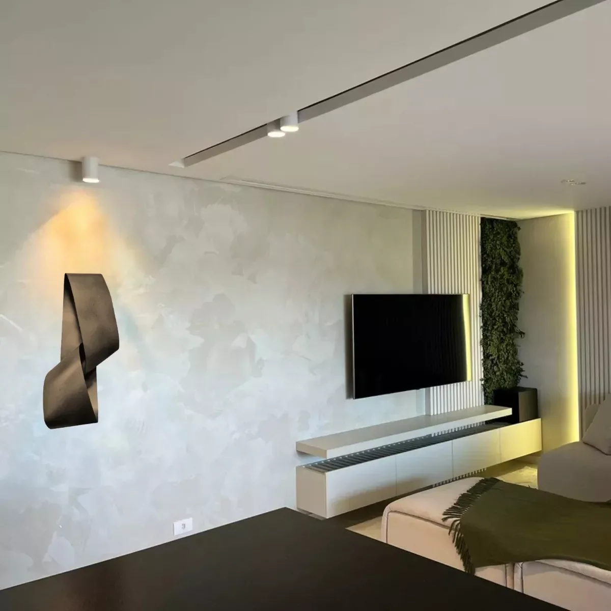 Decoração Escultura de Parede de Metal Exclusivo no Brasil Home Decor Bronze Escuro - 2