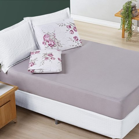 Jogo de Cama Avere Casal Padrão 03 Peças - Lilac Bia Enxovais