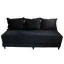 Ver imagem 1 de Sofanete Sofá Cama com 3 Almofadas Suede Preto - ATN