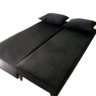 Sofanete Sofá Cama com 3 Almofadas Suede Preto - ATN - 3