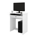 Ver imagem 1 de Mesa para Computador Prática com Gaveta Para Sala Quarto Escritório Branco