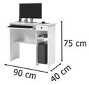 Ver imagem 2 de Mesa para Computador Viena com Gaveta Para Sala Quarto Escritório - Branco