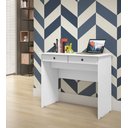Ver imagem 1 de Escrivaninha para Computador 2 Gavetas Para Sala Quarto Escritório  Branco