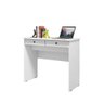 Escrivaninha para Computador 2 Gavetas Para Sala Quarto Escritório  Branco - 1