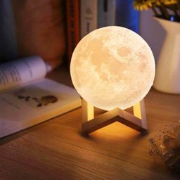Luminária 3d Touch Lua Cheia Abajur Led Decoração Usb Rgb - 1
