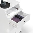 Ver imagem 3 de Mesa de Cabeceira 4 Gavetas e Nicho Luxo Ii - Branco