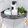 Organizador de Canto Prateleira Ganchos Suporte Porta Shampoo Ducha Cosmetico Banheiro Cozinha - 6