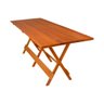 Conjunto de Mesa Dobrável Para Churrasco 2m 2 Bancos 2 Cadeiras Madeira Maciça Eucalipto - 2