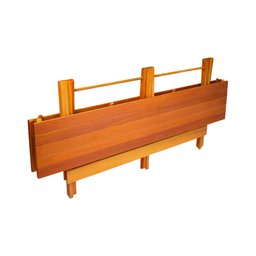 Conjunto de Mesa Dobrável Para Churrasco 2m 2 Bancos 2 Cadeiras Madeira Maciça Eucalipto - 3