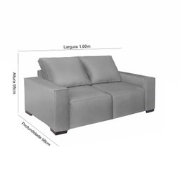 Sofá Istambul 2 Lugares 1,60cm - de Casa Décor e Estofados. - 2