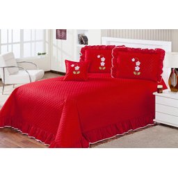 Cobre Leito Eva Queen 5 Pecas - Vermelho - 1