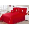 Cobre Leito Eva Queen 5 Pecas - Vermelho - 1
