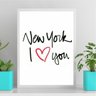 Quadro New York - I Love You 33x24cm:moldura Preta - 2