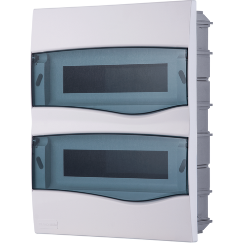 Quadro de Distribuição de Embutir 24 Din ou 16 Nema Tramontina com Porta Transparente