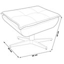 Ver imagem 6 de Puff Decorativo Base Giratória Cromada Charger Suede Rosê