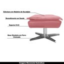 Ver imagem 5 de Puff Decorativo Base Giratória Cromada Charger Suede Rosê