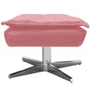 Ver imagem 3 de Puff Decorativo Base Giratória Cromada Charger Suede Rosê