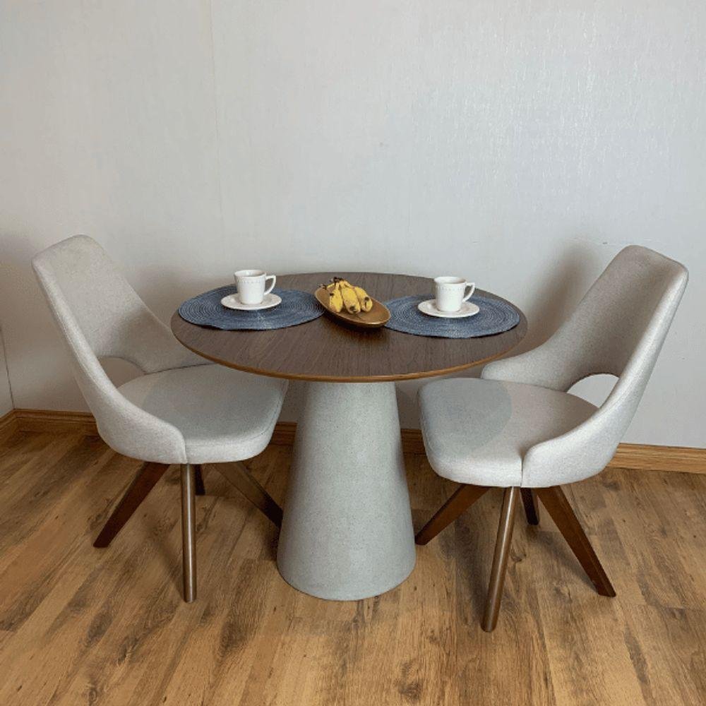 Mesa de jantar castanha clara com preto 70 x 70 cm BRAVO 