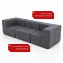 Ver imagem 6 de Sofá Modular 3 Lugares com 2 Cantos Kappesberg Boucle Titanio