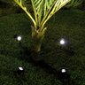 Luminária Solar Refletor Holofote Super LED Branco Frio com Espeto para Jardim - 3