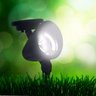 Luminária Solar Refletor Holofote Super LED Branco Frio com Espeto para Jardim - 6