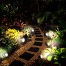 Luminária Solar Refletor Holofote Super LED Branco Frio com Espeto para Jardim - 2