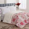 Coberdrom Casal Queen Scarpa Sherpa Dupla Face 1 Peça - Vermelho Patchwork - 1