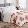 Coberdrom Casal Queen Scarpa Sherpa Dupla Face 1 Peça - Vermelho Floral - 1