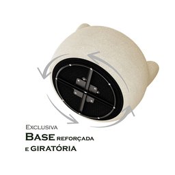 Kit 2 Poltronas Design Orgânico Moderno e Sofisticado Eloah Base Giratória Bouclé Italiano Bege - 4