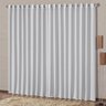 Cortina Ester Blackout Porta Balcão Varão Tecido Corta Luz 2,00 x 2,30 Metros - Branco/Gelo - 1