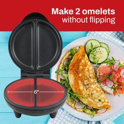 Elite Gourmet Eom205 Máquina Elétrica de Omelete 2 Individuais Preto - 4
