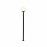 poste jardim 1,65m com globo - 1