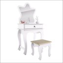 Ver imagem 2 de Penteadeira Infantil com Espelho Gaveta Organizadora Maquiagem com  Banqueta Quarto Menina JB 7200  
