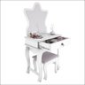 Penteadeira Infantil com Espelho Gaveta Organizadora Maquiagem com  Banqueta Quarto Menina JB 7200   - 3