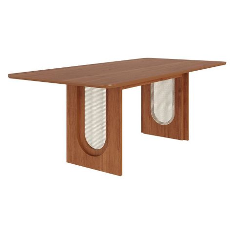 Mesa de Jantar Retangular Valentina 210x100 Cinamomo com Tampo em Mdf - Cimol Móveis