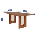 Ver imagem 3 de Mesa de Jantar Retangular Valentina 210x100 Cinamomo com Tampo em Mdf - Cimol Móveis