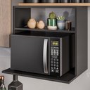 Ver imagem 1 de Suporte Microondas Nicho Luara Bp 60 Cm Eratto Moveis - Preto