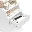 Ver imagem 3 de Mesa de Cabeceira 3 Gavetas Luxo Branco