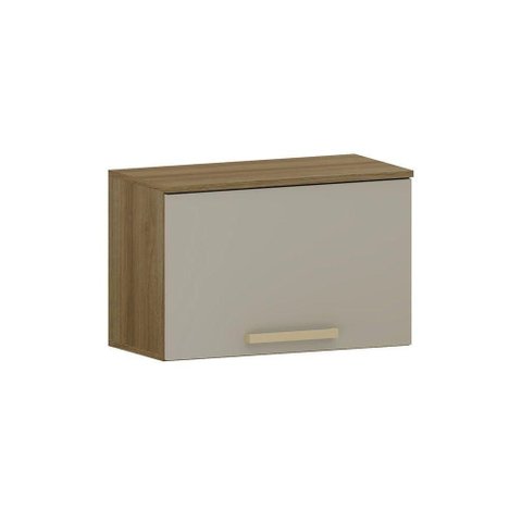 Armário Aéreo 60cm 1 Porta Basculante Isis Luciane Móveis Avelã-mocca Laca