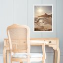 Ver imagem 1 de Quadro Praia Rio de Janeiro Bege Dourado 45x34cm:moldura Branca