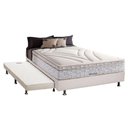 Ver imagem 1 de Cama Box c/Auxiliar Casal: Colchão Herval Maxspring American + Base CRC Courano Branco(138x188)
