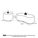 Ver imagem 7 de Conjunto 02 Puffs Decorativos Living Aisha Orgânico Bouclê Bege - Desk Design