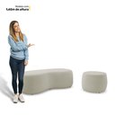 Ver imagem 5 de Conjunto 02 Puffs Decorativos Living Aisha Orgânico Bouclê Bege - Desk Design