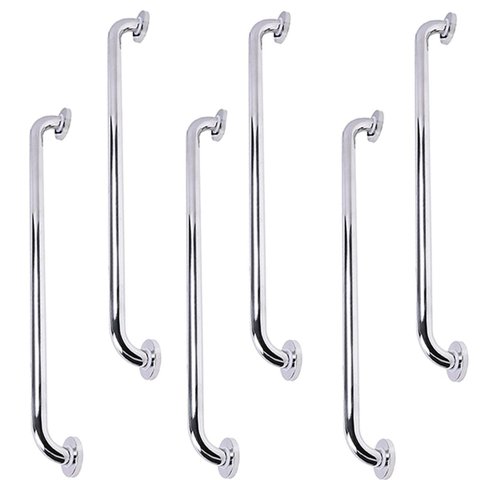 Barra de Apoio Alca 80cm kit 6 Uni Acessibilidade Idoso Cadeirante Deficiente Box Banheiro Corrimao 