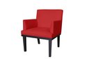 Ver imagem 1 de Poltrona Decorativa Vitória Suede Vermelho Pés Madeira Ms Decor