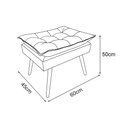 Ver imagem 5 de Kit 1 Namoradeira + 2 Poltrona + 2 Puff Opala Luxo com Pés Estilo Retrô - Rosa