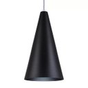 Ver imagem 3 de Pendente Cone Luminária Lustre Alumínio Preto Textura - Rei Da Iluminação